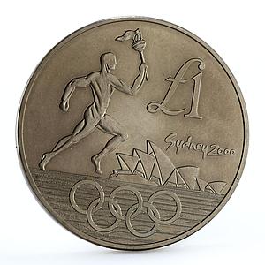 Cyprus 1 pound Sydney Olympic Games series Marathon Runner CuNi coin 2000