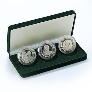 Spitsbergen 10 chervonets set of 3 coins Stalin Mao 2013