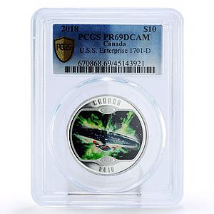 Canada 10 dollars Star Trek U.S.S. Enterprise PR69 PCGS silver coin 2018