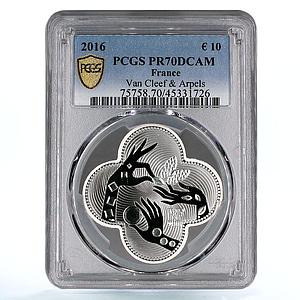 France 10 euro Van Cleef and Arpels Butterfly PR70 PCGS silver coin 2016