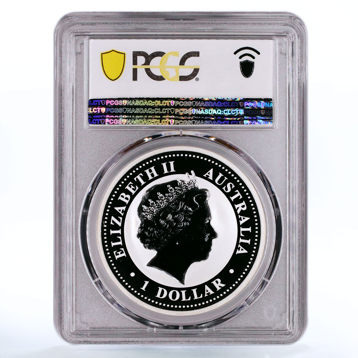Australia 1 dollar Year of the Pig MS70 PCGS colored silver coin 2007