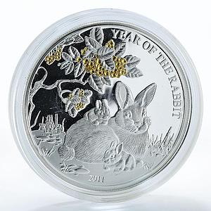 Togo 1000 francs Year of the Rabbit Chinese Calendar Animals silver coin 2011