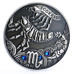 Belarus 20 rubles Zodiac Signs series Scorpio silver coin 2013