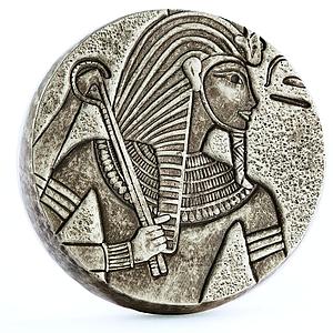 Chad 3000 francs Ancient Leaders Egyptian Pharaohs Tutankhamun silver coin 2016
