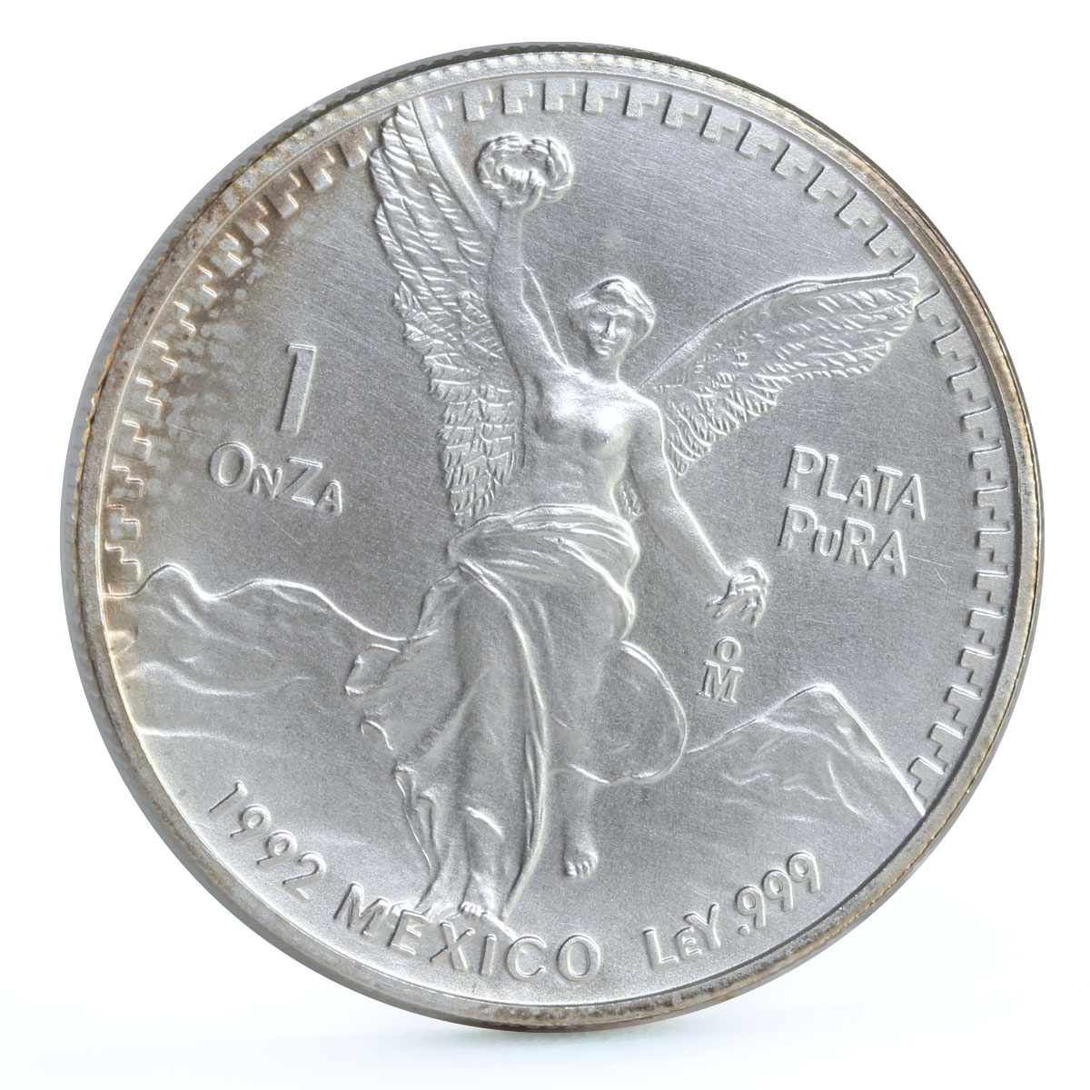 Mexico 1 onza Libertad Angel of Independence silver coin 1992