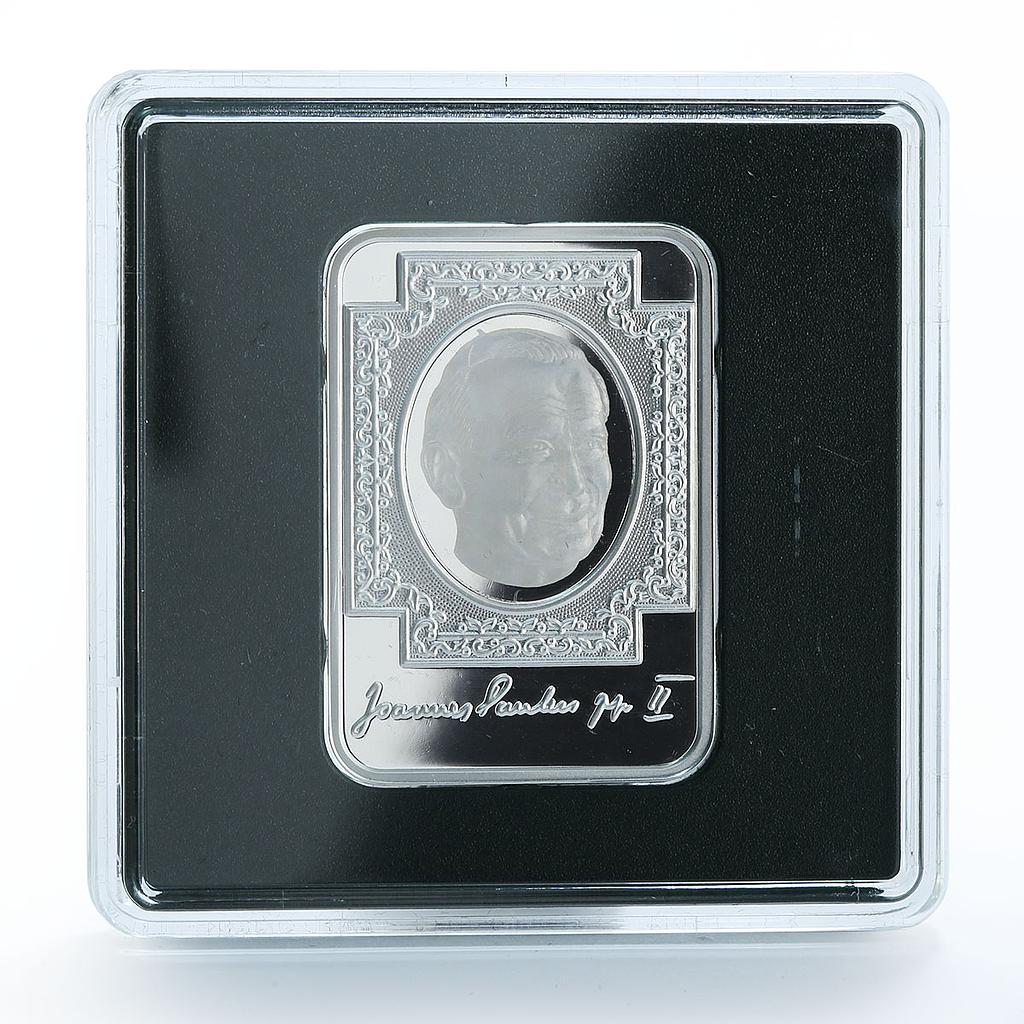 Andorra 10 diners Principat d'Andorra John Paul II rectangular Silver coin 2010