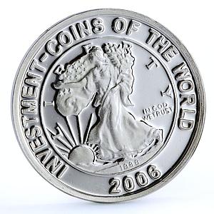Malawi 5 kwacha Investment Coins American Liberty proof silver coin 2006