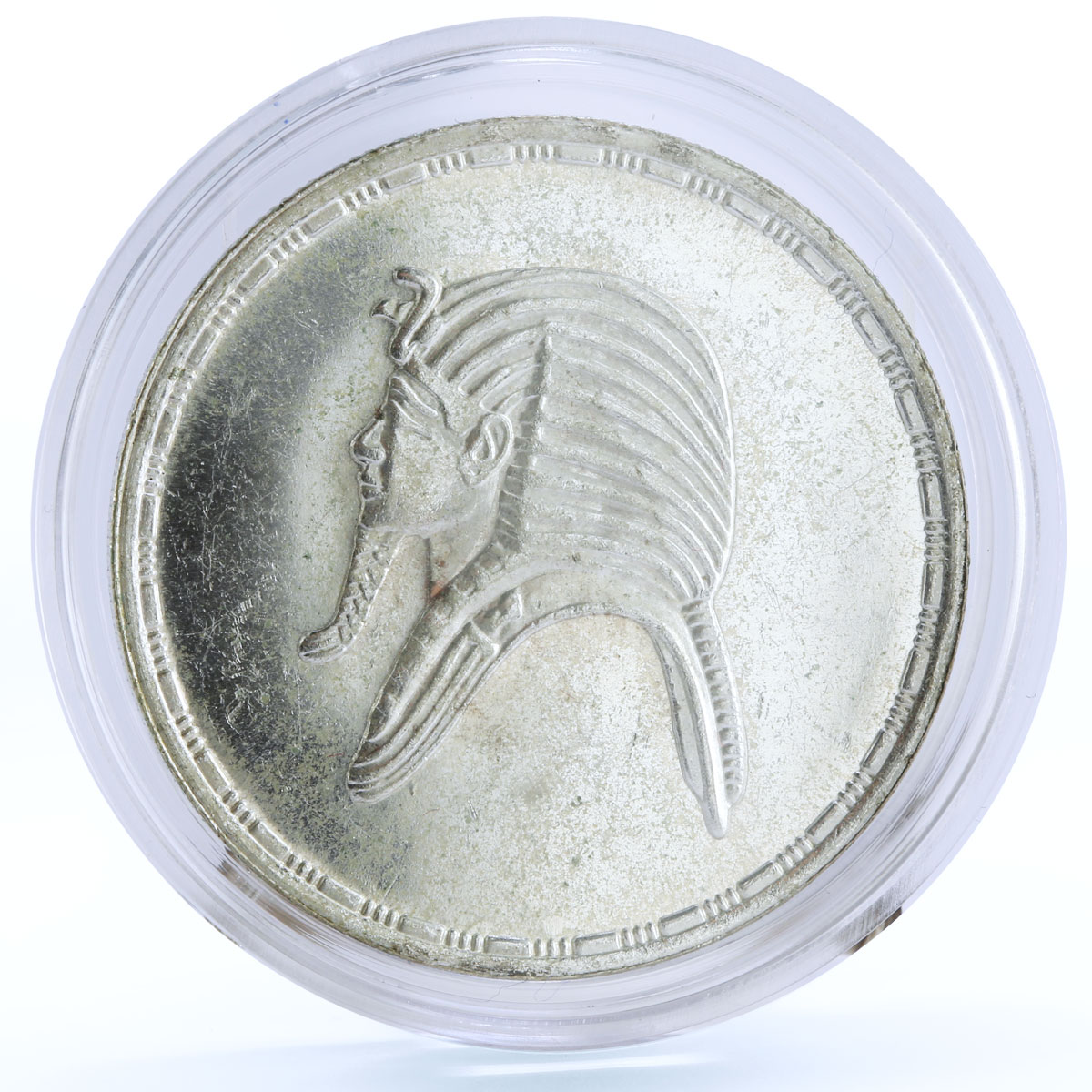 Egypt 5 pounds Ancient Leaders Pharaohs Tutankhamun proof silver coin 1985