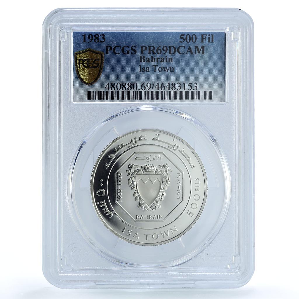 Bahrain 500 fils The Opening of Isa Town PR69 PCGS silver coin 1983 Bahrain 500 fils The Opening of Isa Town PR69 PCGS silver coin 1983