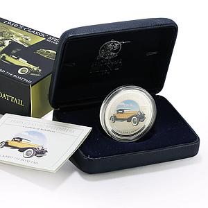 Cook Islands 2 dollars Packard 734 Boattail Speedsters Cars silver coin 2006
