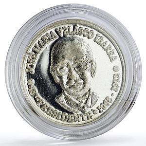 Ecuador 1000 sucres 43th President Jose Maria Ibarra Politics silver coin 2019