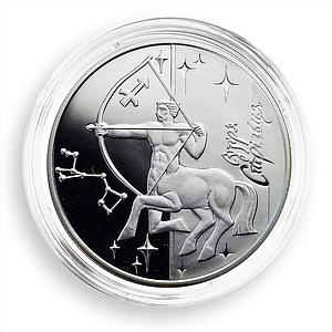 Ukraine 5 hryvnia Sagittarius Archer Signs of Zodiac silver proof coin 2007