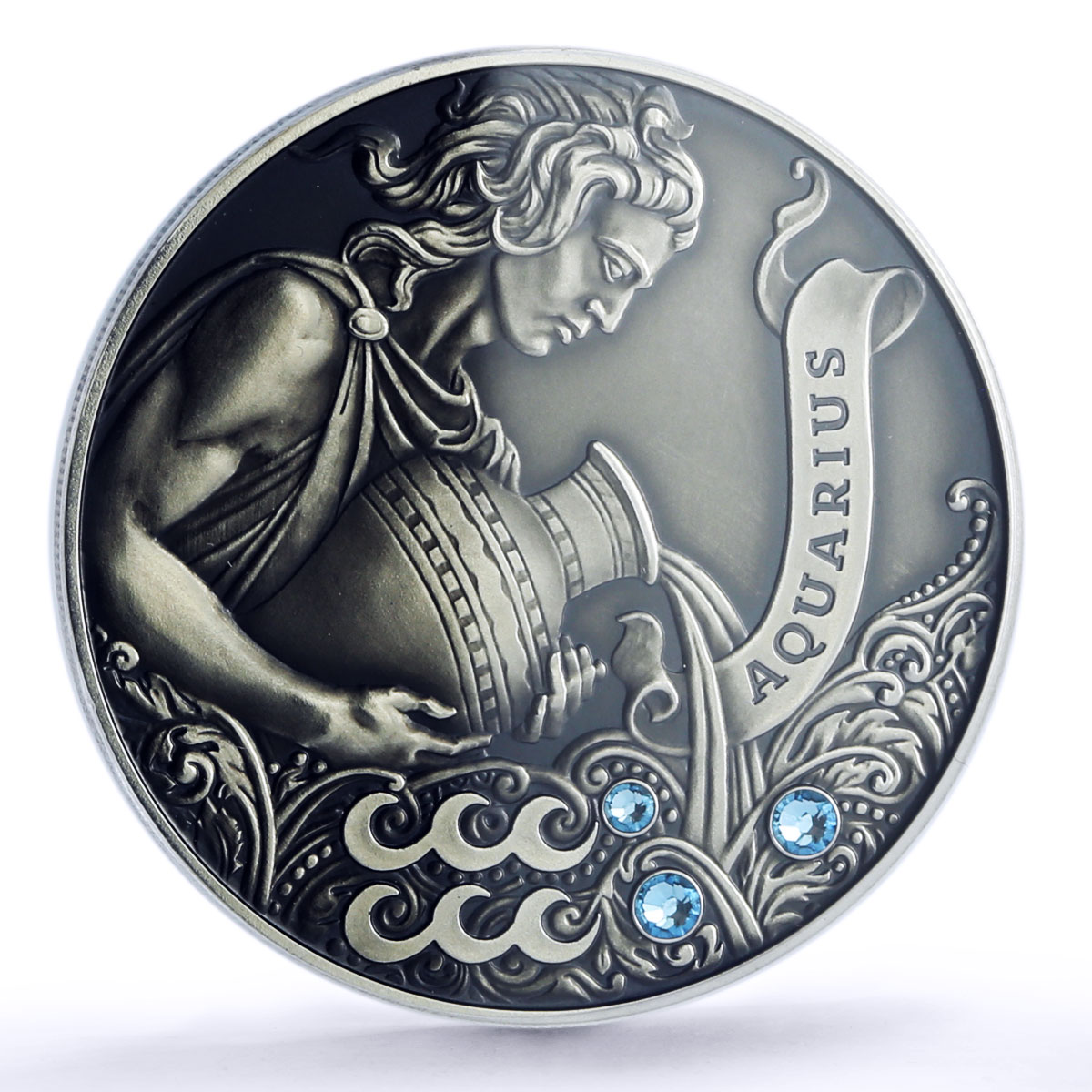Belarus 20 rubles Zodiac Signs series Aquarius MS70 PCGS silver coin 2013