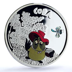 Cook Islands 5 dollars Soviet Cartoons Winnie Pooh Owl Bird silver coin 2011