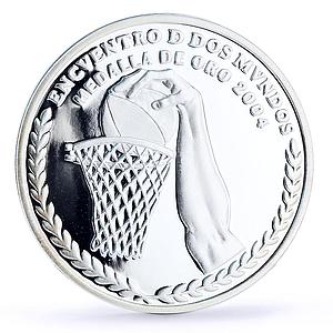 Argentina 25 pesos Beijing Olympic Games Basketball proof silver coin 2007