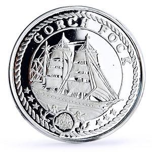 Benin 500 francs Seafaring Gorch Fock Ship Clipper proof silver coin 1996