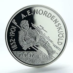Finland 10 euro 175th Anniversary of  Nordenskiold silver coin 2007