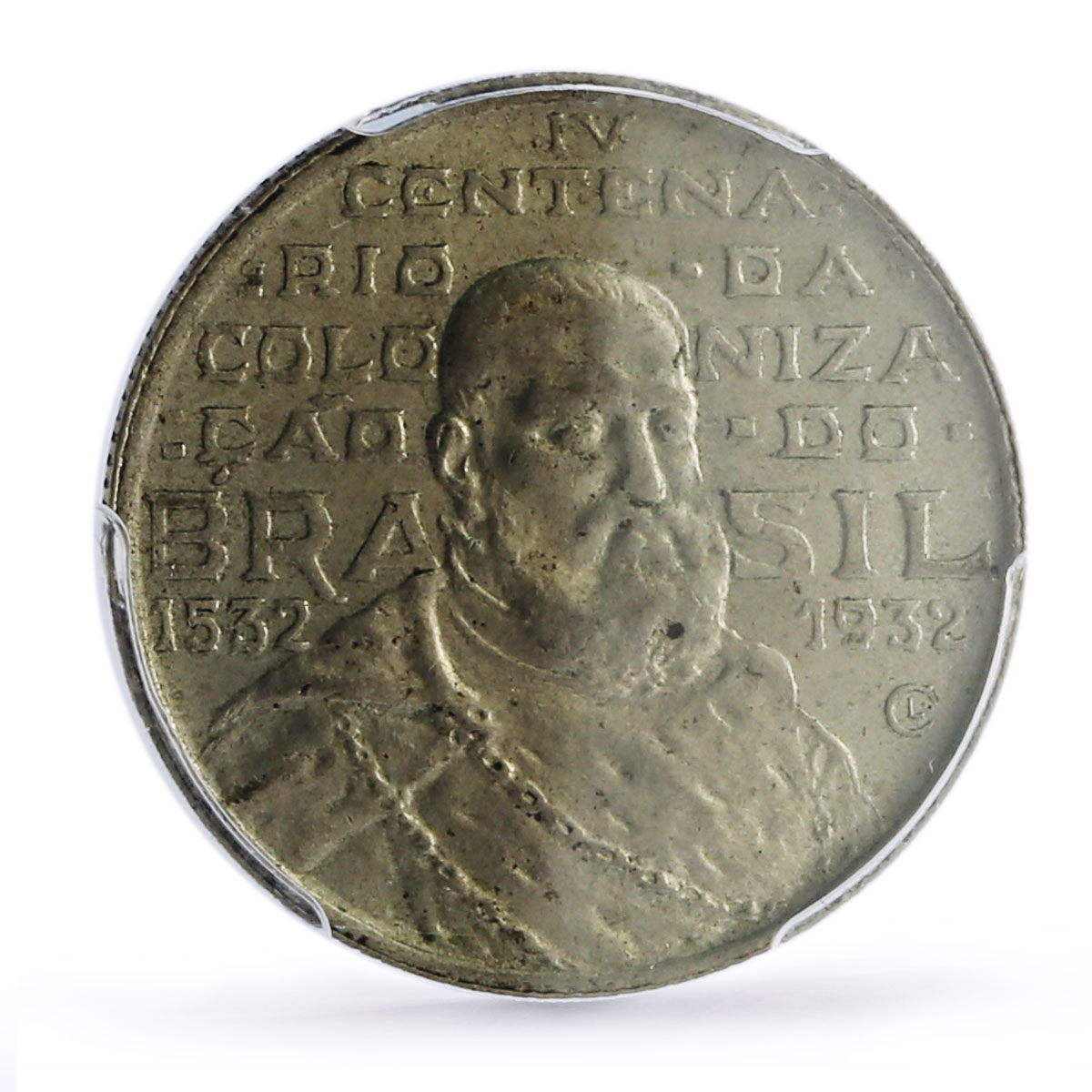 Brazil 2000 reis 400 Years Colonization King Joao III MS64 PCGS silver coin 1932