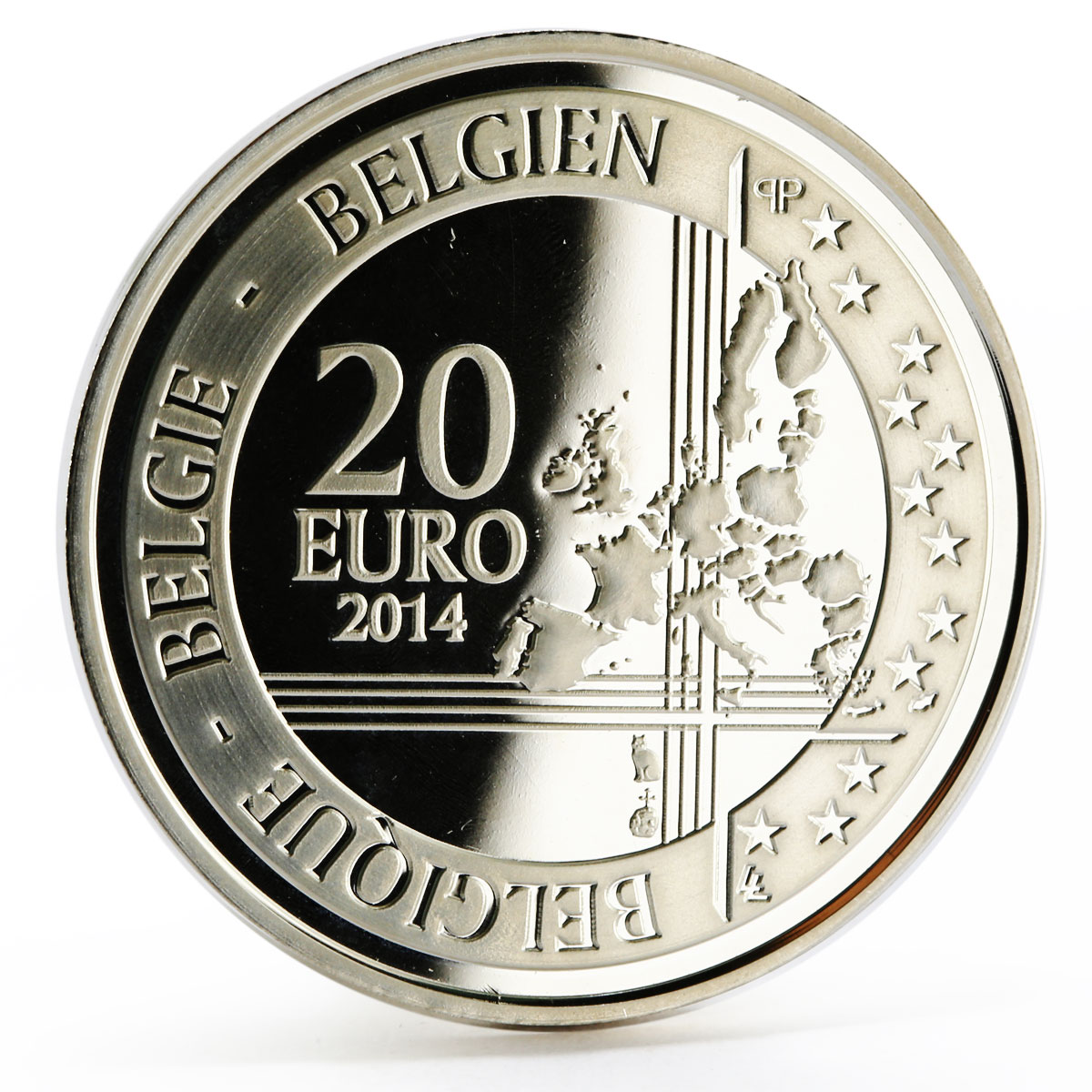 Belgium 20 euro 25th Anniversary of the Fall of the Berlin Wall silver coin 2014