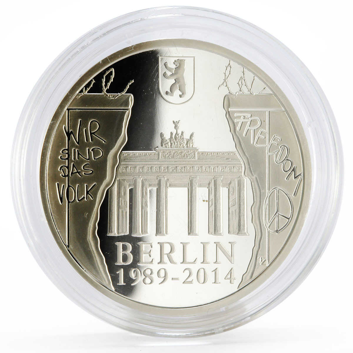 Belgium 20 euro 25th Anniversary of the Fall of the Berlin Wall silver coin 2014