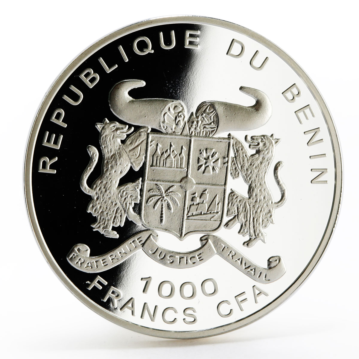 Benin 1000 francs Gotthold Ephraim Lessing proof silver coin 2004