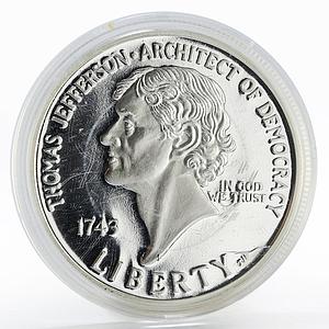 Mariana Islands 2 dollars Thomas Jefferson silver proof coin 2004
