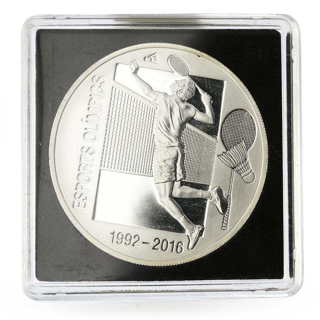 Andorra 5 diners 2016 Olympics series Badminton proof silver coin 2013 Andorra 5 diners 2016 Olympics series Badminton proof silver coin 2013