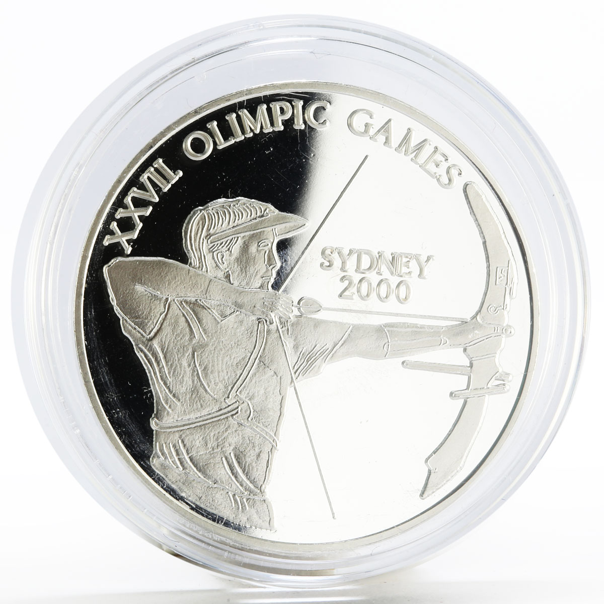 Uganda 1000 shillings Sydney Olympic Games series Archer silver coin 1999