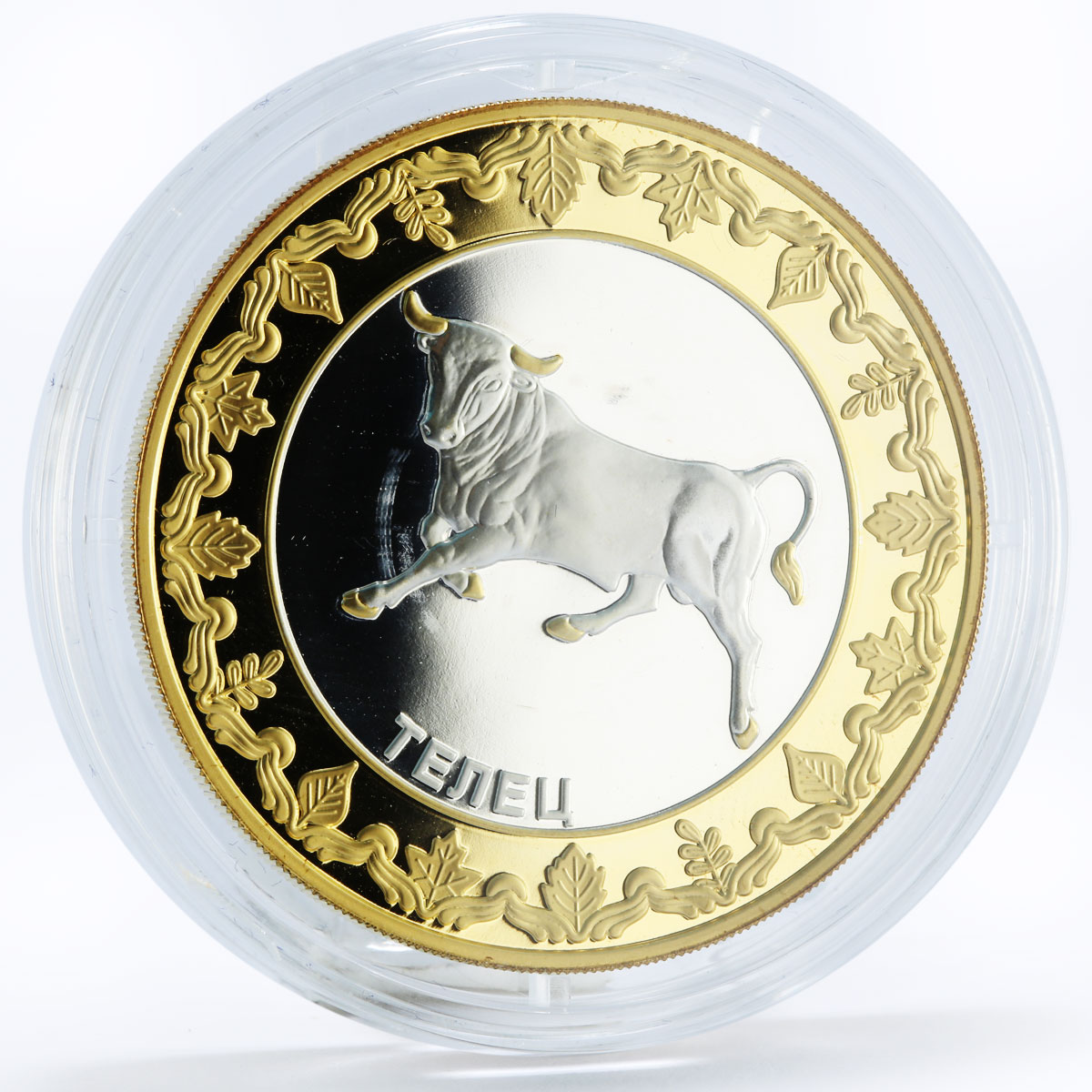 Tokelau 5 dollars Zodiac Signs series Taurus gilded silver coin 2012