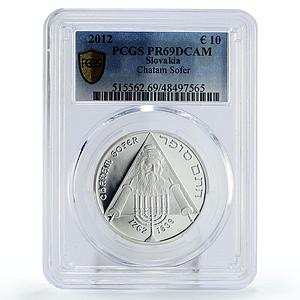 Slovakia 10 euro 250th Birth of Chatam Sofer PR69 PCGS silver coin 2012