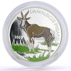 Ivory Coast 1000 francs Conservation Wildlife Buntbock Fauna silver coin 2007