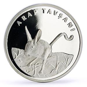 Turkey 20 lira Conservation Wildlife Jerboa Mouse Fauna proof silver coin 2005