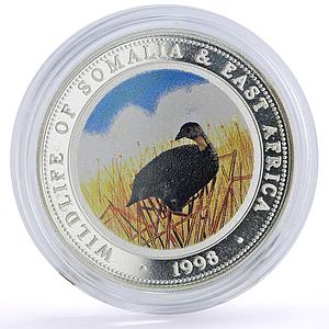 Somalia 250 shillings Conservation Wildlife Spurfowl Bird Fauna silver coin 1998