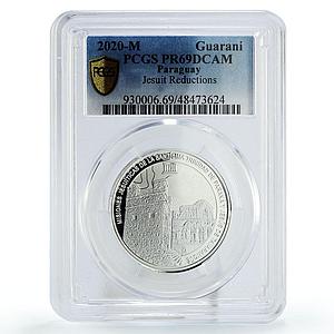 Paraguay 1 guarani Jesuit Reductions Holy Trinity Church PR69 PCGS Ag coin 2020