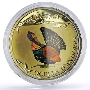 Andorra 5 diners Conservation Wildlife Cappercaillie Bird Fauna silver coin 2012