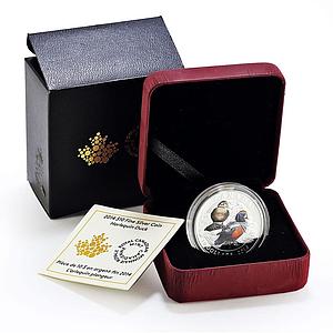 Canada 10 dollars Conservation Wildlife Harlequin Duck Bird Fauna Ag coin 2014