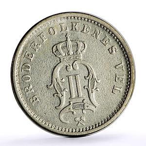 Norway 10 ore King Oscar II Coinage Coat of Arms KM-350 billon coin 1901