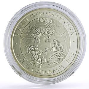 Guatemala 1 quetzal Ibero-American Cultural Roots Kiche People silver coin 2015