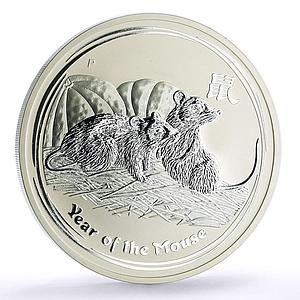 Australia 10 dollars Lunar Calendar II Year of the Mouse 10 oz silver coin 2008