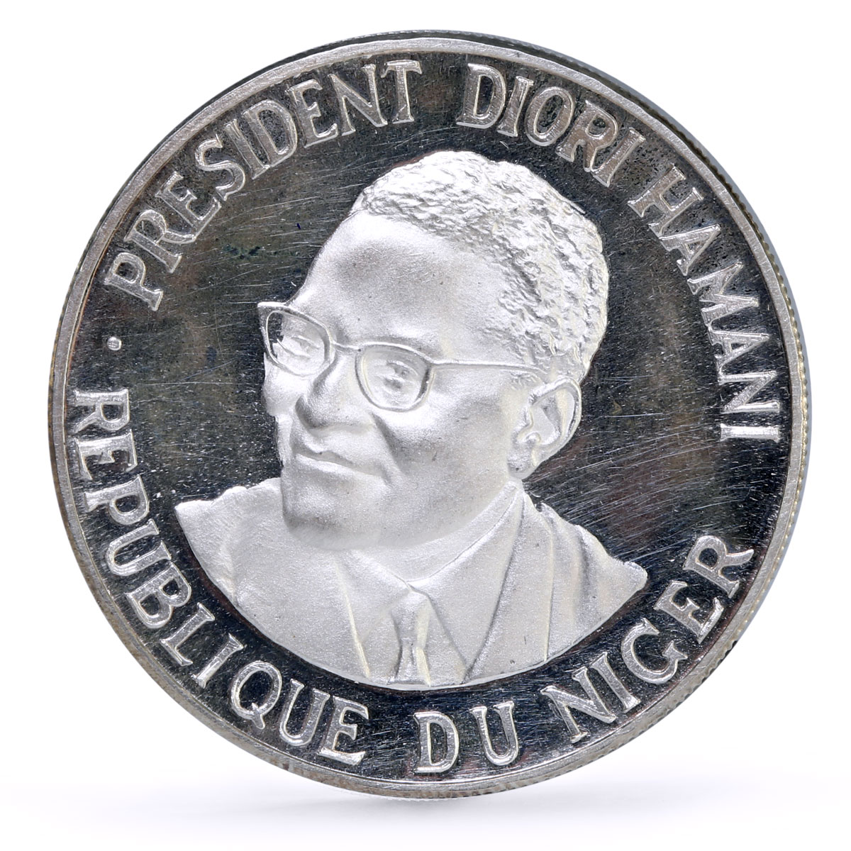 Niger 1000 francs President Hamani Independence TRIAL ESSAI silver coin 1960