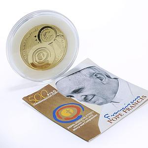 Philippines 500 piso Pope Francis Papal Visit Politics proof copper coin 2015