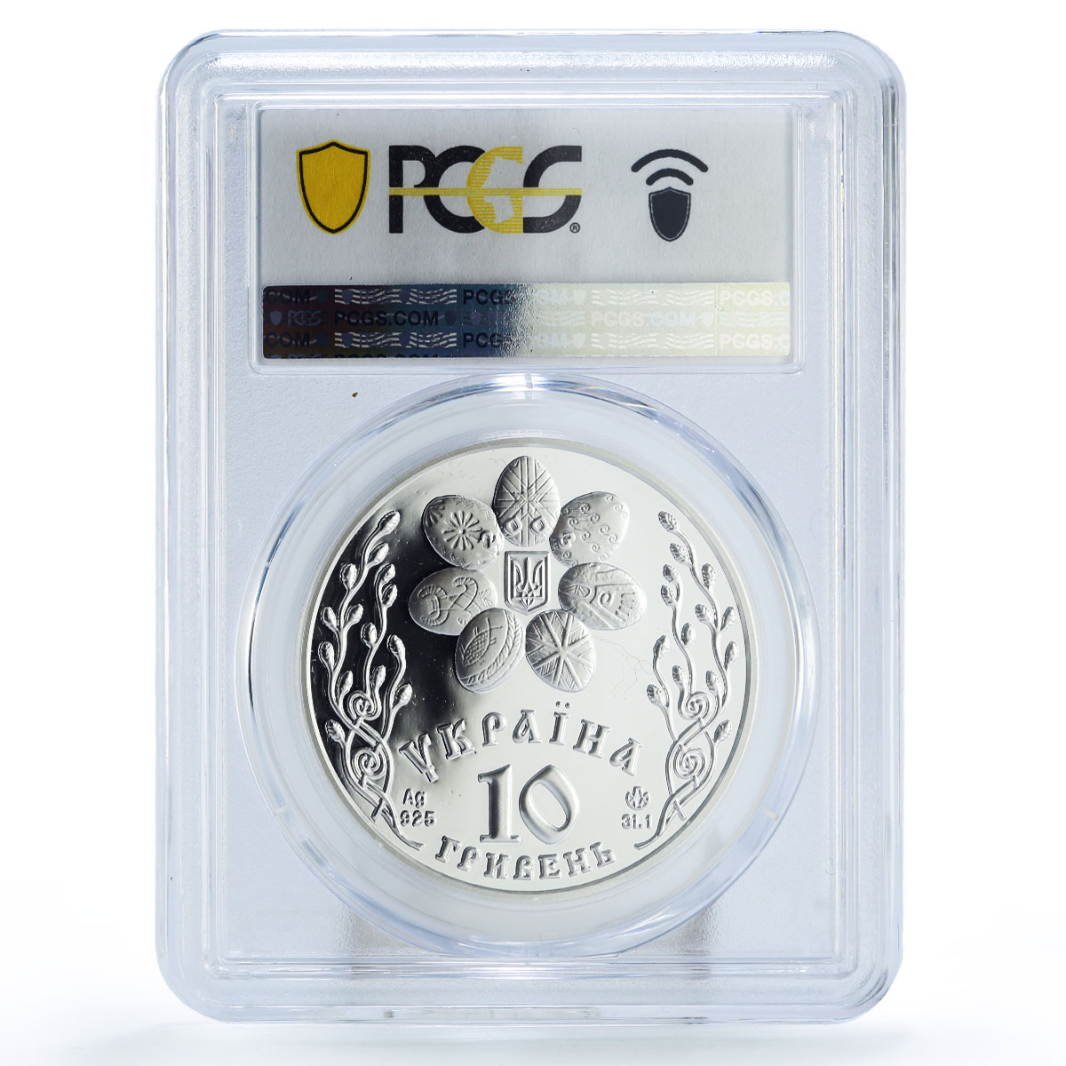 Ukraine 10 hryvnias Christianity Holidays Easter PR70 PCGS silver coin 2003