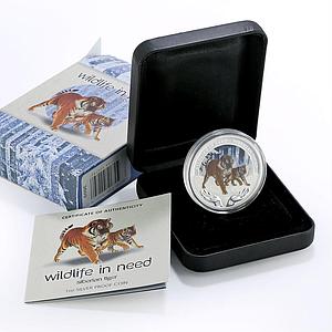 Tuvalu 1 dollar Conservation Wildlife Siberian Tiger Fauna silver coin 2012