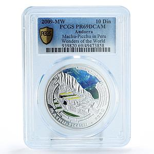 Andorra 10 diners World Wonders Peru Machu Picchu PR69 PCGS silver coin 2009