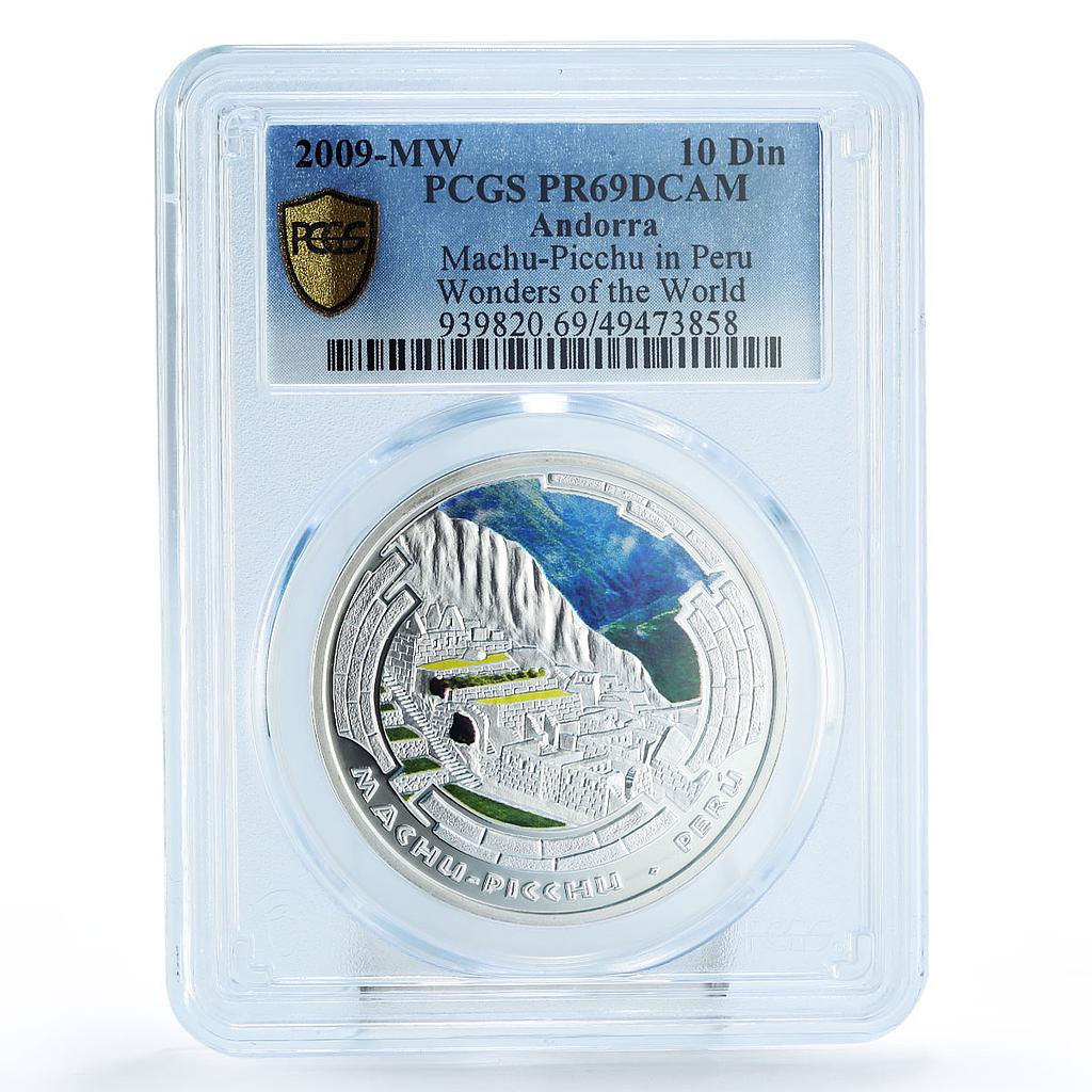 Andorra 10 diners World Wonders Peru Machu Picchu PR69 PCGS silver coin 2009 Andorra 10 diners World Wonders Peru Machu Picchu PR69 PCGS silver coin 2009
