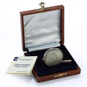 Venezuela 6000 bolivares BCV Central Bank Maracay Mint House silver coin 1999