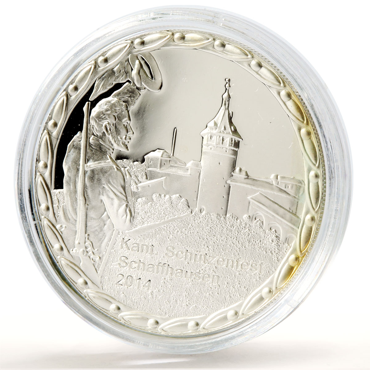 Switzerland 50 francs Schaffhausen Shooting Festival Thaler silver coin 2014