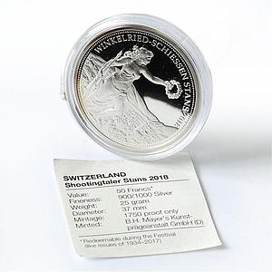 Switzerland 50 francs Stans Shooting Festival Thaler proof silver coin 2018