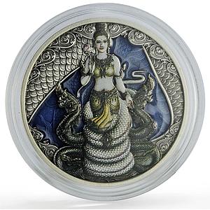 Cameroon 500 francs Mythology Buddhism Hinduism Naga Nagi Snake silver coin 2023