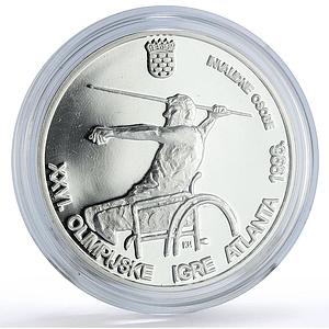 Croatia 100 kuna Atlanta Olympic Games Sailing Paralympic proof silver coin 1996
